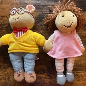 Vintage 1996 Eden Arthur & DW Plush Set of 2